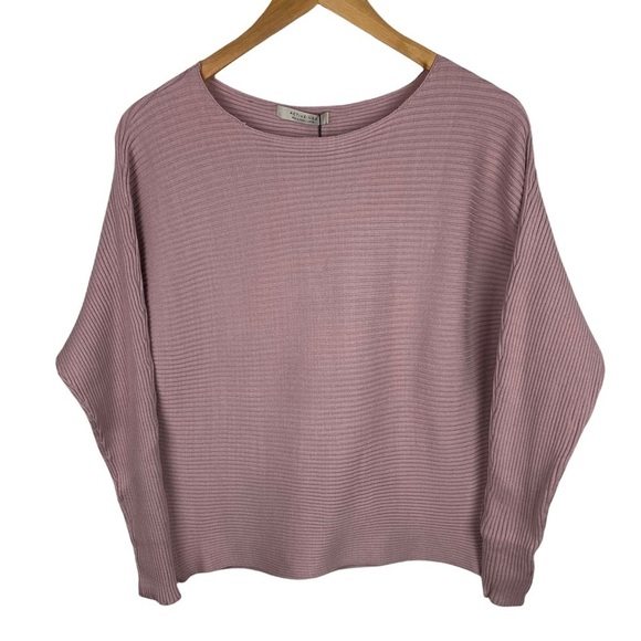 Active Usa Pink Ribbed Sweater Top - Picture 1 of 4